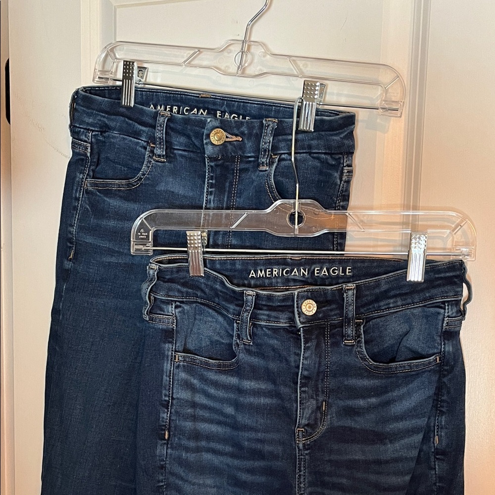 American Eagle Outfitters Women's High Rise Dark Indigo Jeans